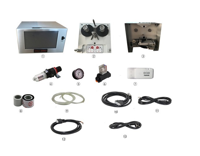 DIKAI D05S 자동 열전사 오버프린터, 최대 인쇄 영역 53mm*150mm, 6bar/90psi 공기 공급